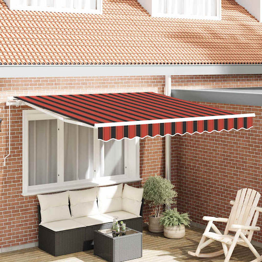 Retractable Awning Retractable Orange and Brown 350 x 250 cm