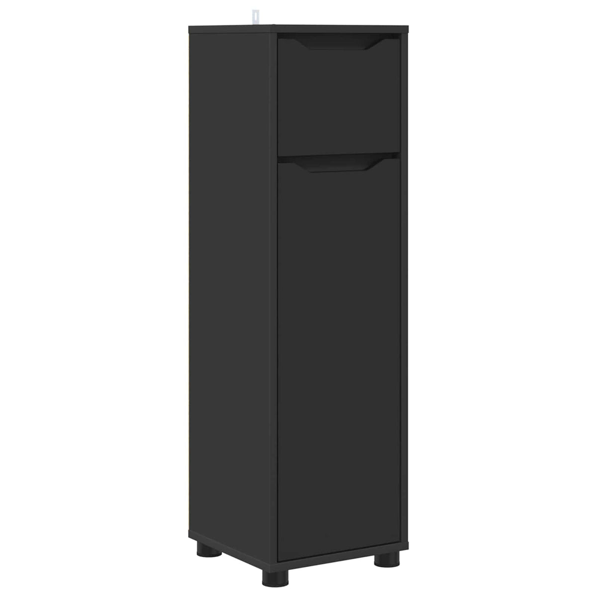Bathroom Cabinet Black 30.5 x 30 x 101 cm Engineered Wood