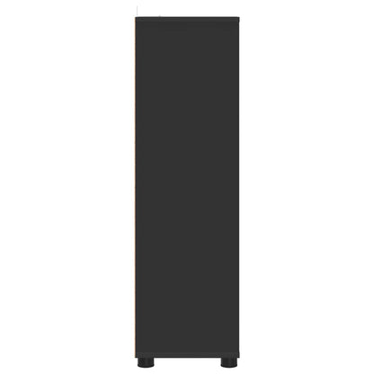 Bathroom Cabinet Black 30.5 x 30 x 101 cm Engineered Wood