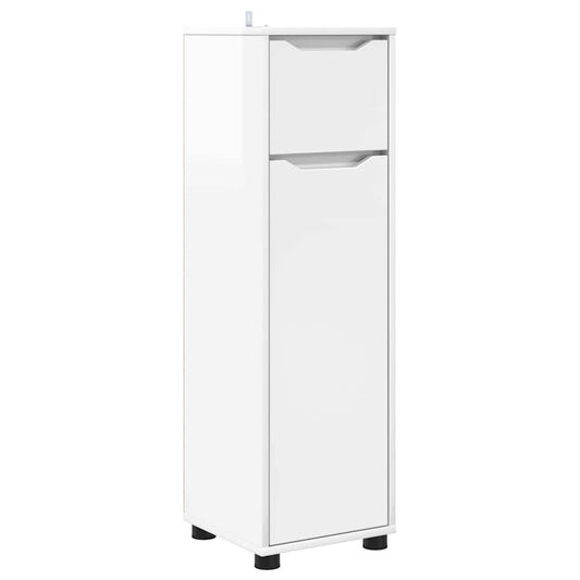 Bathroom Cabinet High Gloss White 30.5 x 30 x 101 cm
