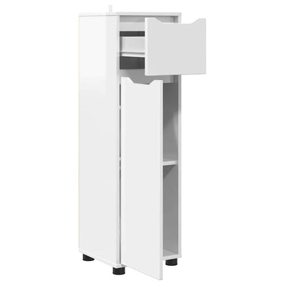 Bathroom Cabinet High Gloss White 30.5 x 30 x 101 cm