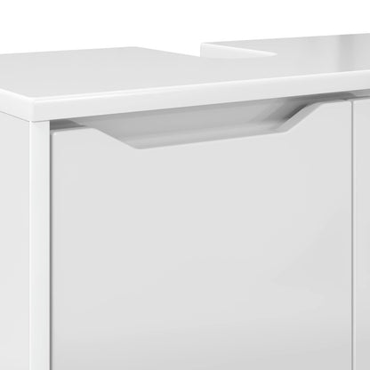 Bathroom Basin Cabinet High Gloss White 60 x 30 x 60 cm