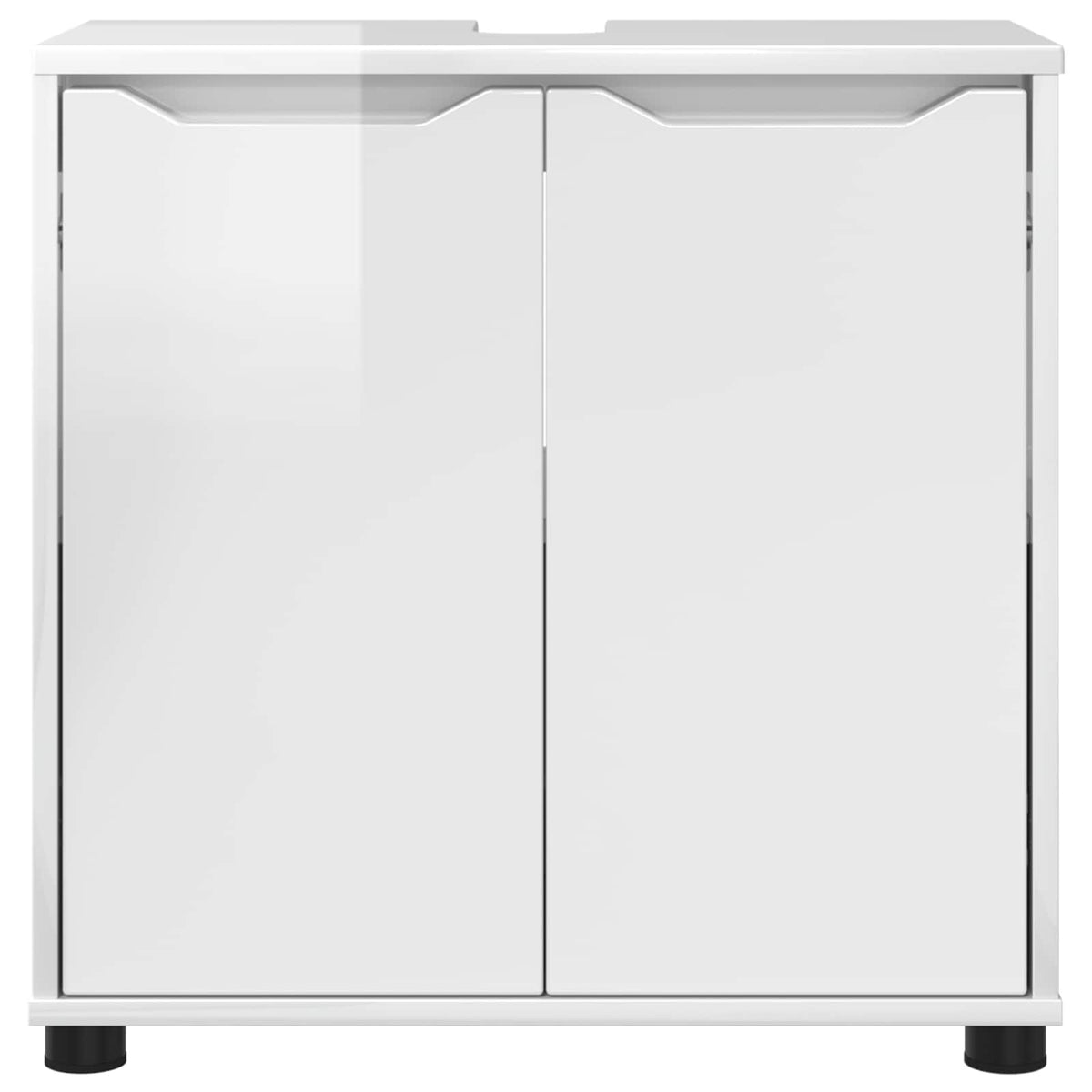 Bathroom Basin Cabinet High Gloss White 60 x 30 x 60 cm