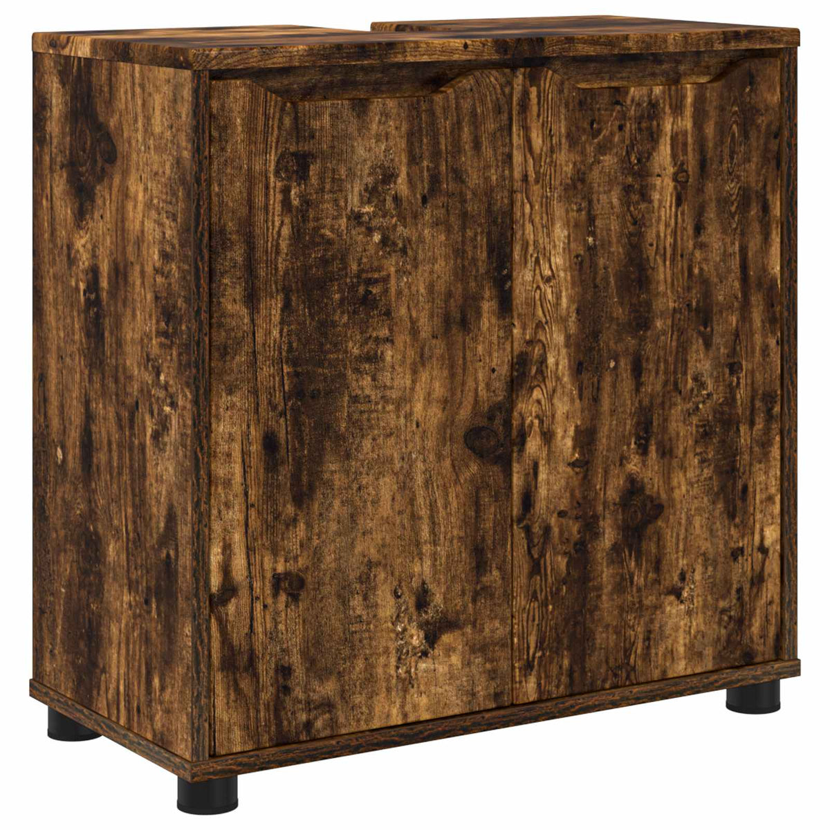 Bathroom Basin Cabinet Smoked Oak 60 x 30 x 60 cm