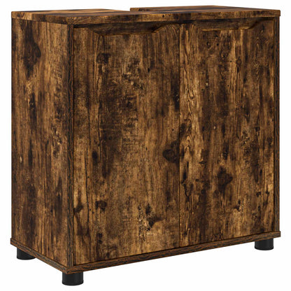 Bathroom Basin Cabinet Smoked Oak 60 x 30 x 60 cm