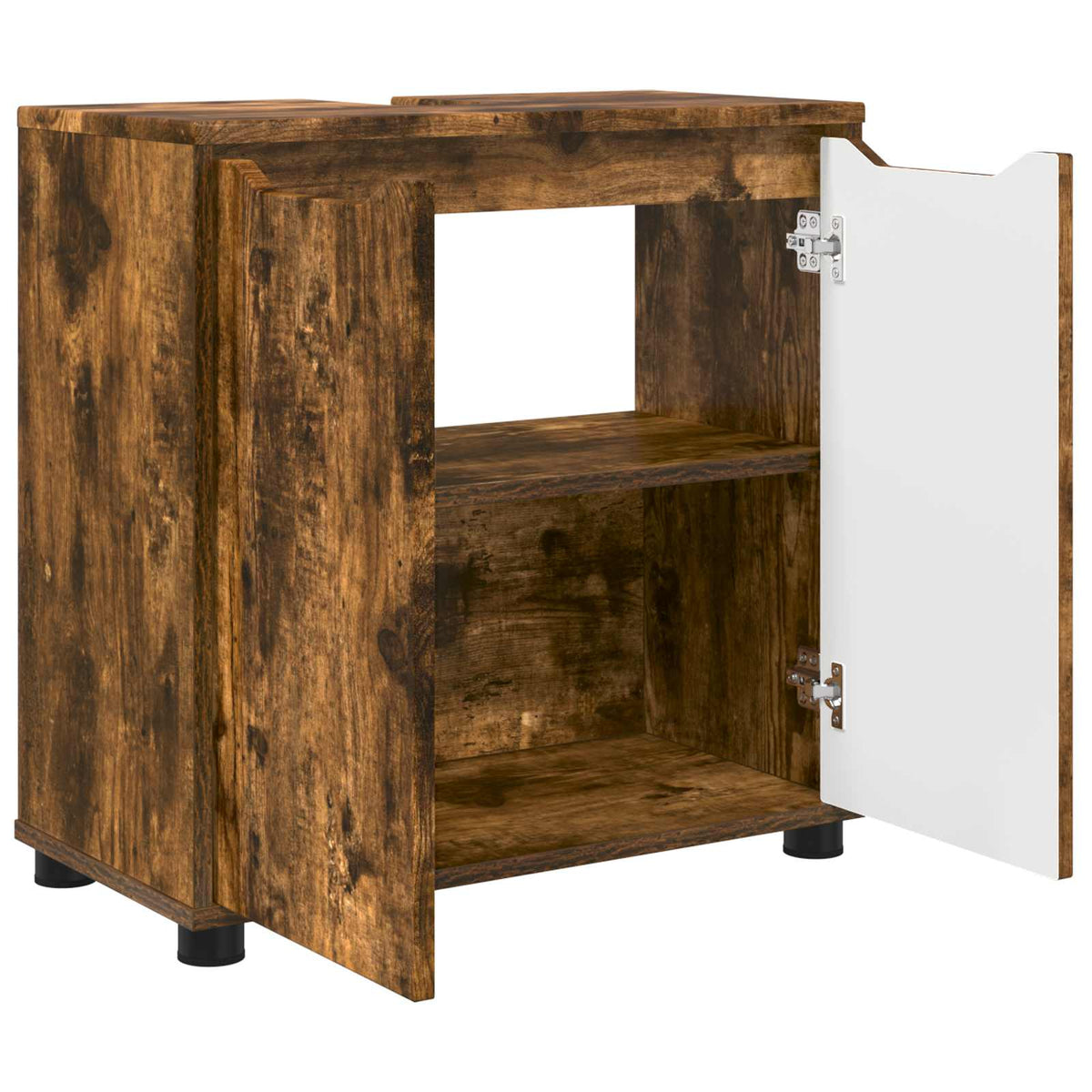 Bathroom Basin Cabinet Smoked Oak 60 x 30 x 60 cm