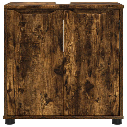 Bathroom Basin Cabinet Smoked Oak 60 x 30 x 60 cm