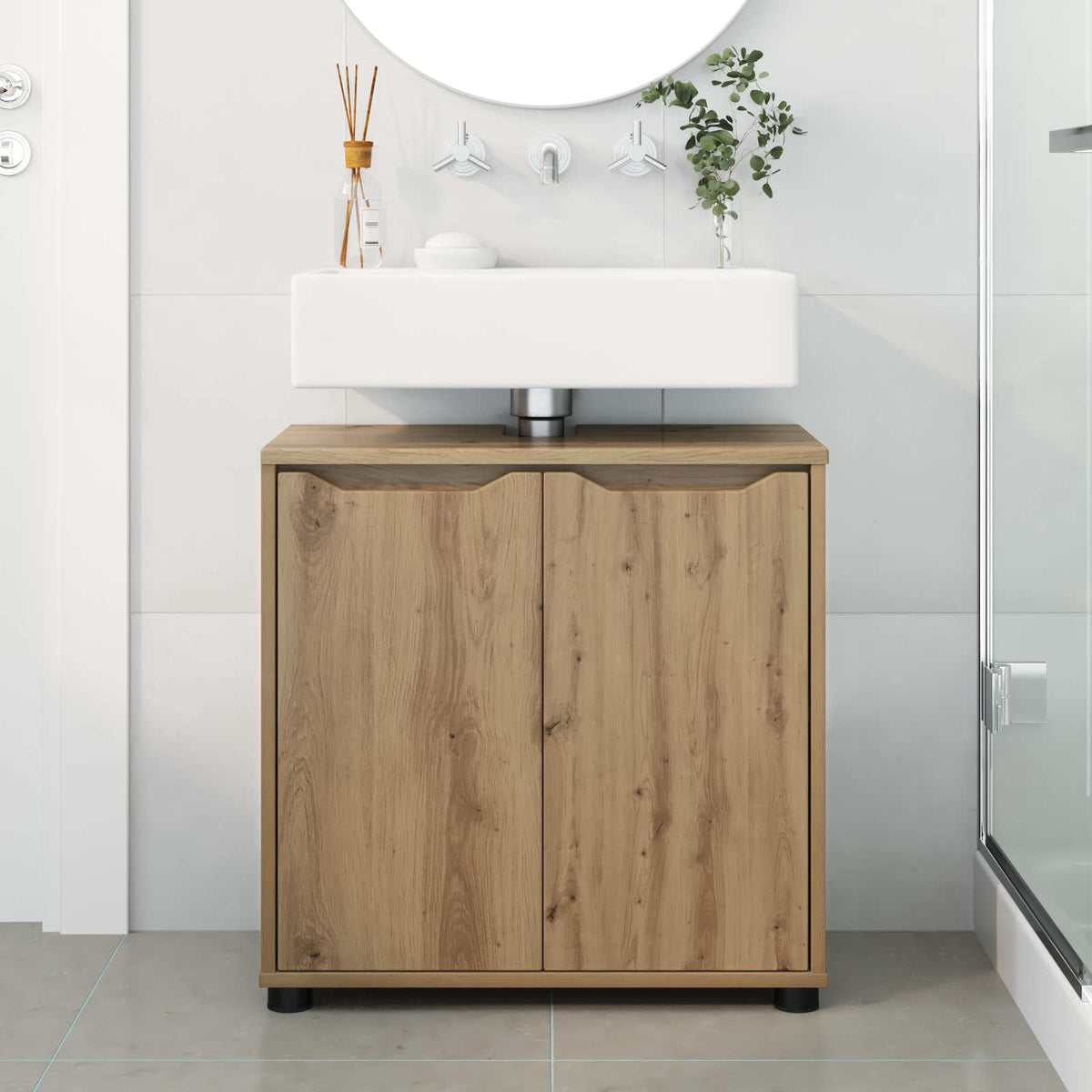 Bathroom Basin Cabinet Artisan Oak 60 x 30 x 60 cm