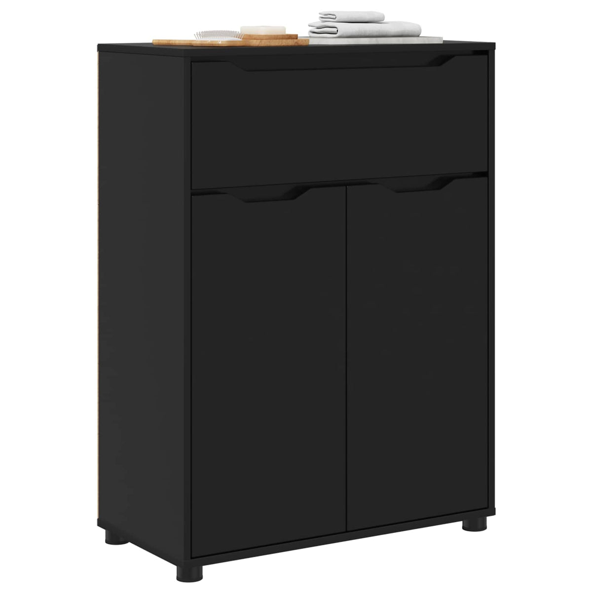 Bathroom Cabinet Black 72.5 x 36.5 x 100 cm Engineered Wood