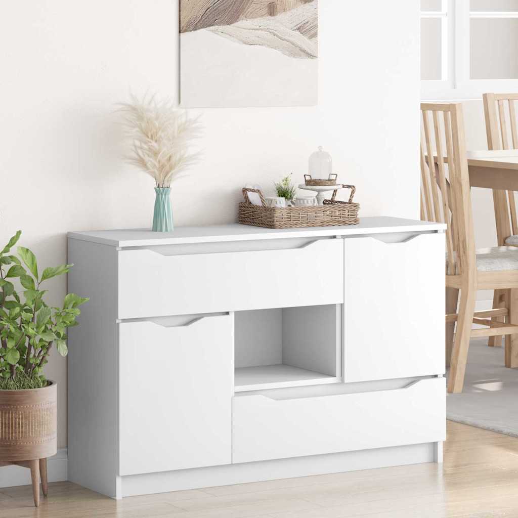 Sideboard with Drawer White 100 x 30 x 65.6 Engineered Wood