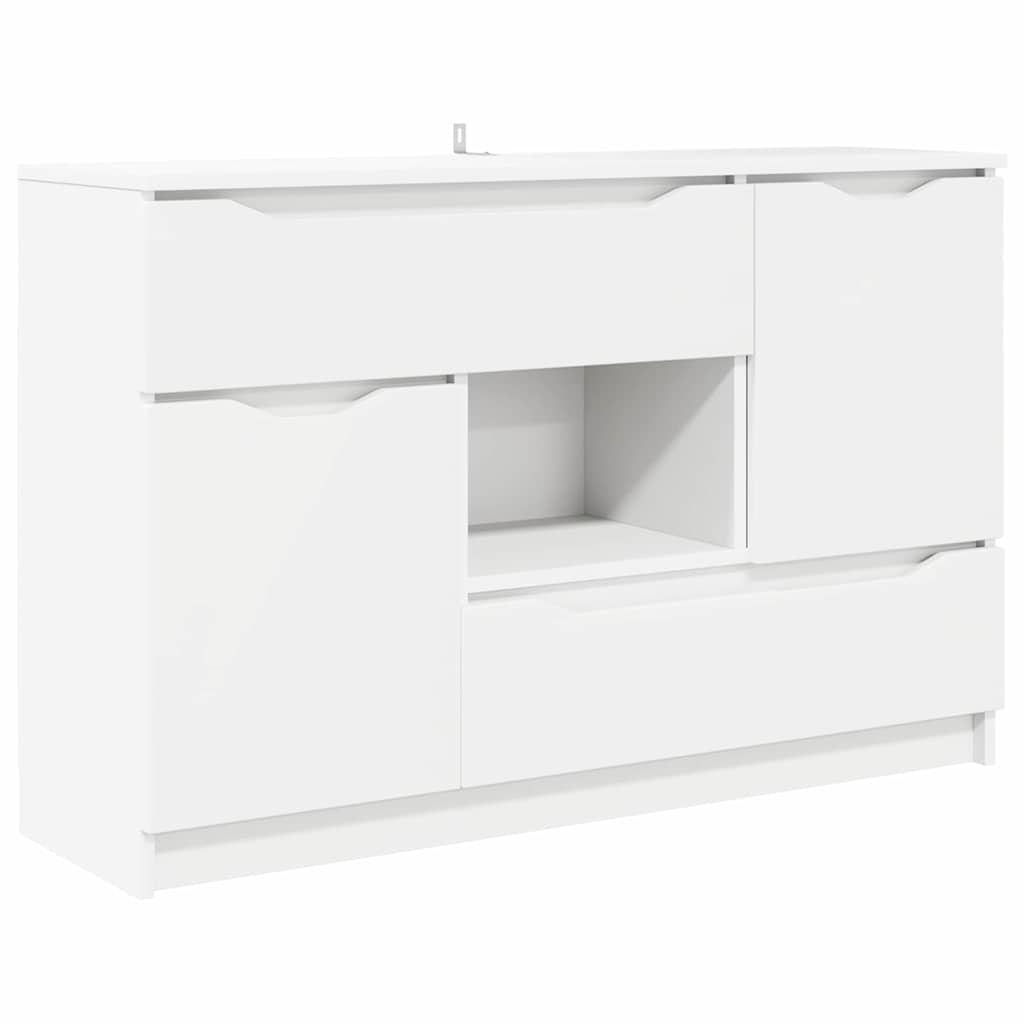 Sideboard with Drawer White 100 x 30 x 65.6 Engineered Wood