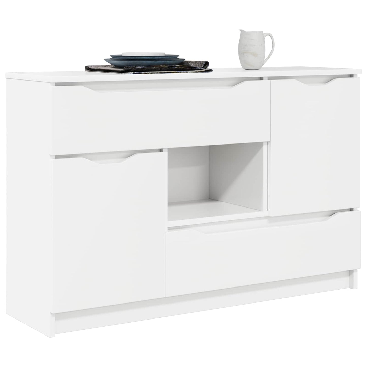 Sideboard with Drawer White 100 x 30 x 65.6 Engineered Wood