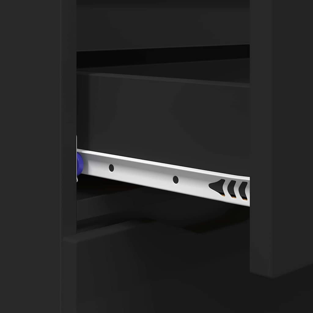 Sideboard with Drawer Black 100 x 30 x 65.6 Engineered Wood