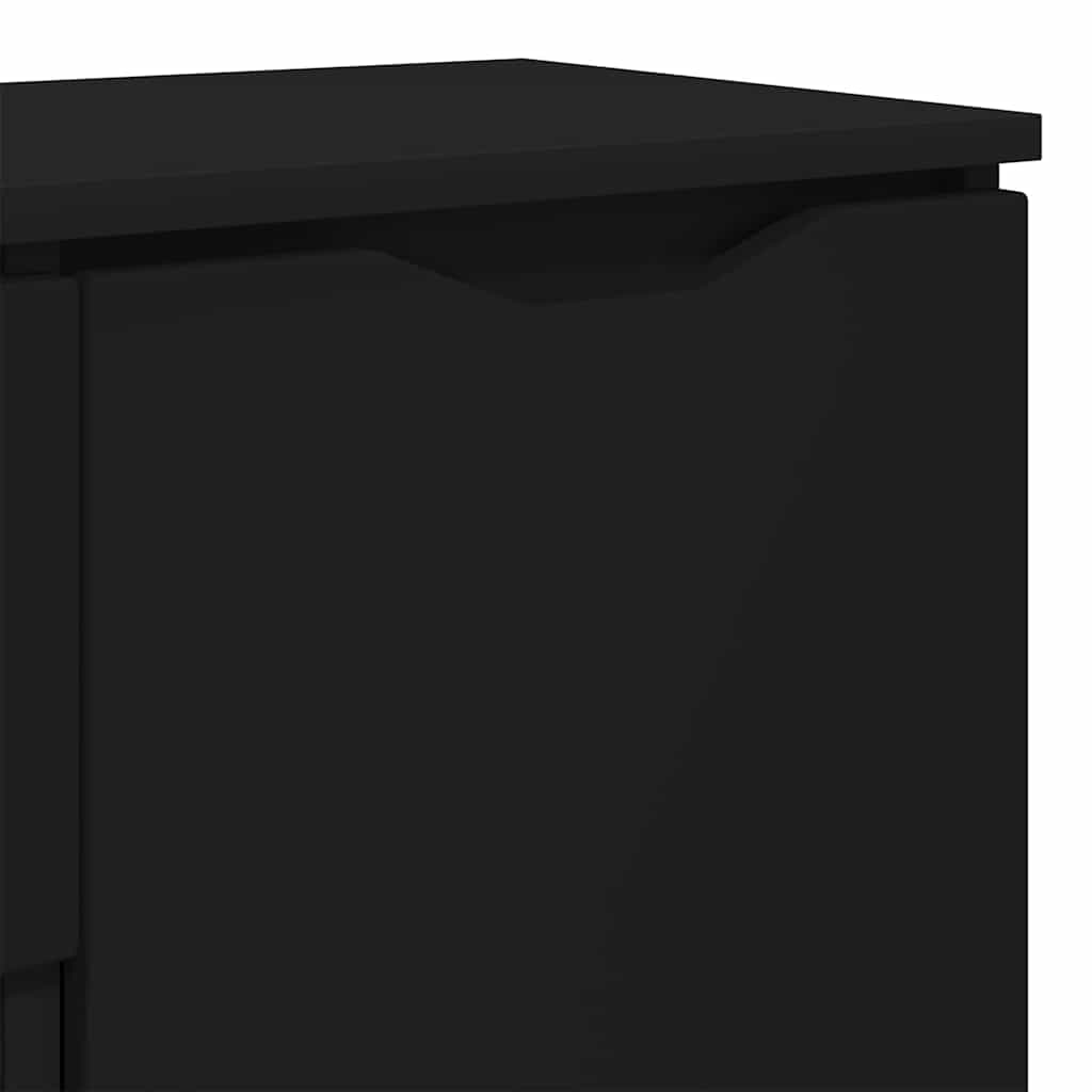 Sideboard with Drawer Black 100 x 30 x 65.6 Engineered Wood