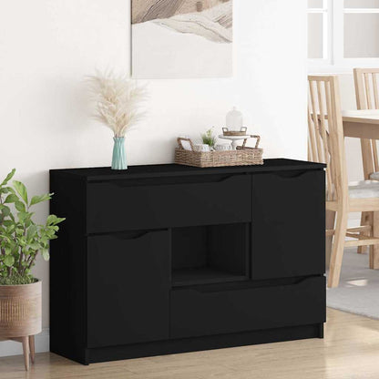 Sideboard with Drawer Black 100 x 30 x 65.6 Engineered Wood
