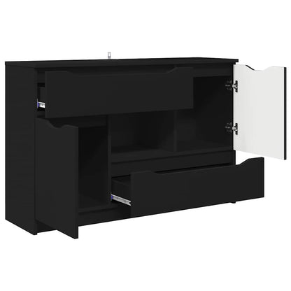 Sideboard with Drawer Black 100 x 30 x 65.6 Engineered Wood