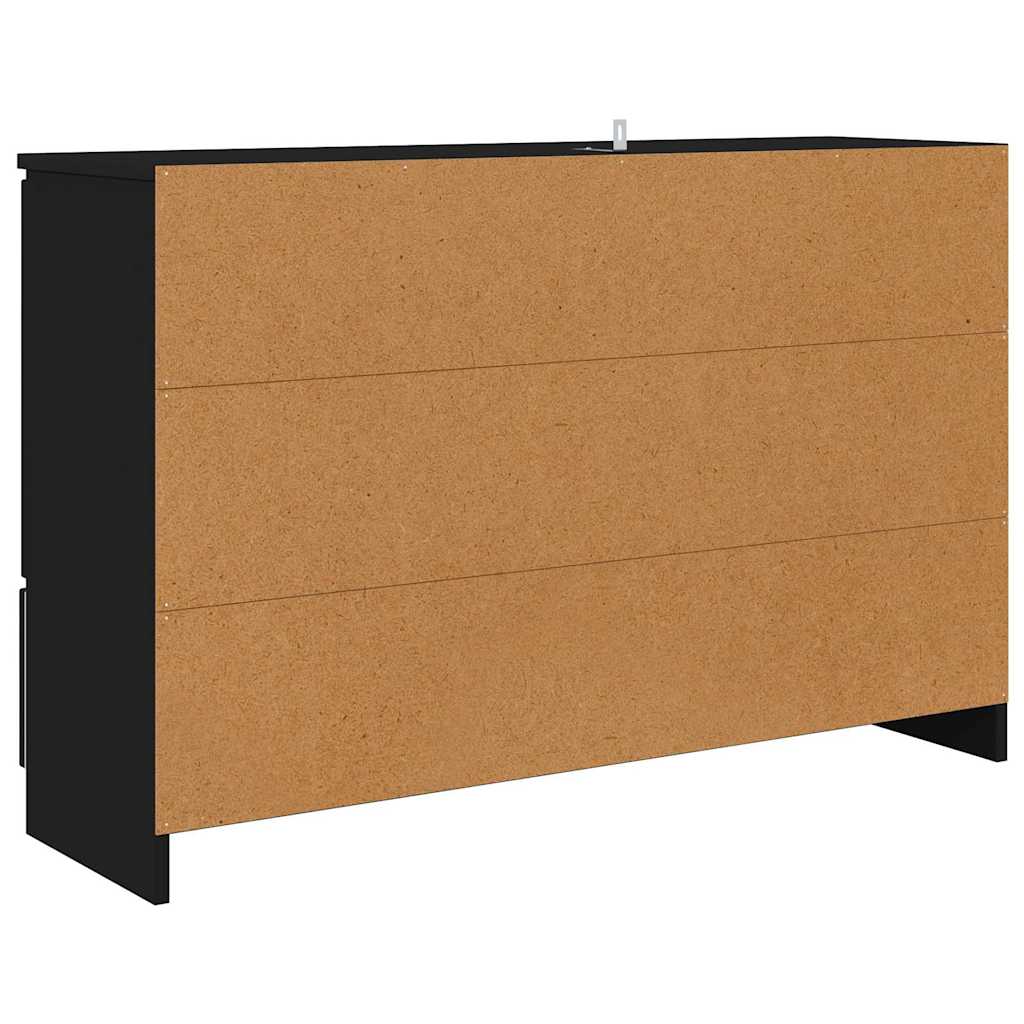 Sideboard with Drawer Black 100 x 30 x 65.6 Engineered Wood