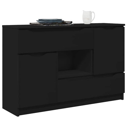 Sideboard with Drawer Black 100 x 30 x 65.6 Engineered Wood