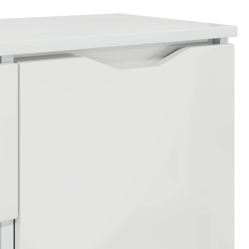 Sideboard High Gloss White 100 x 30 x 65.6 Engineered Wood