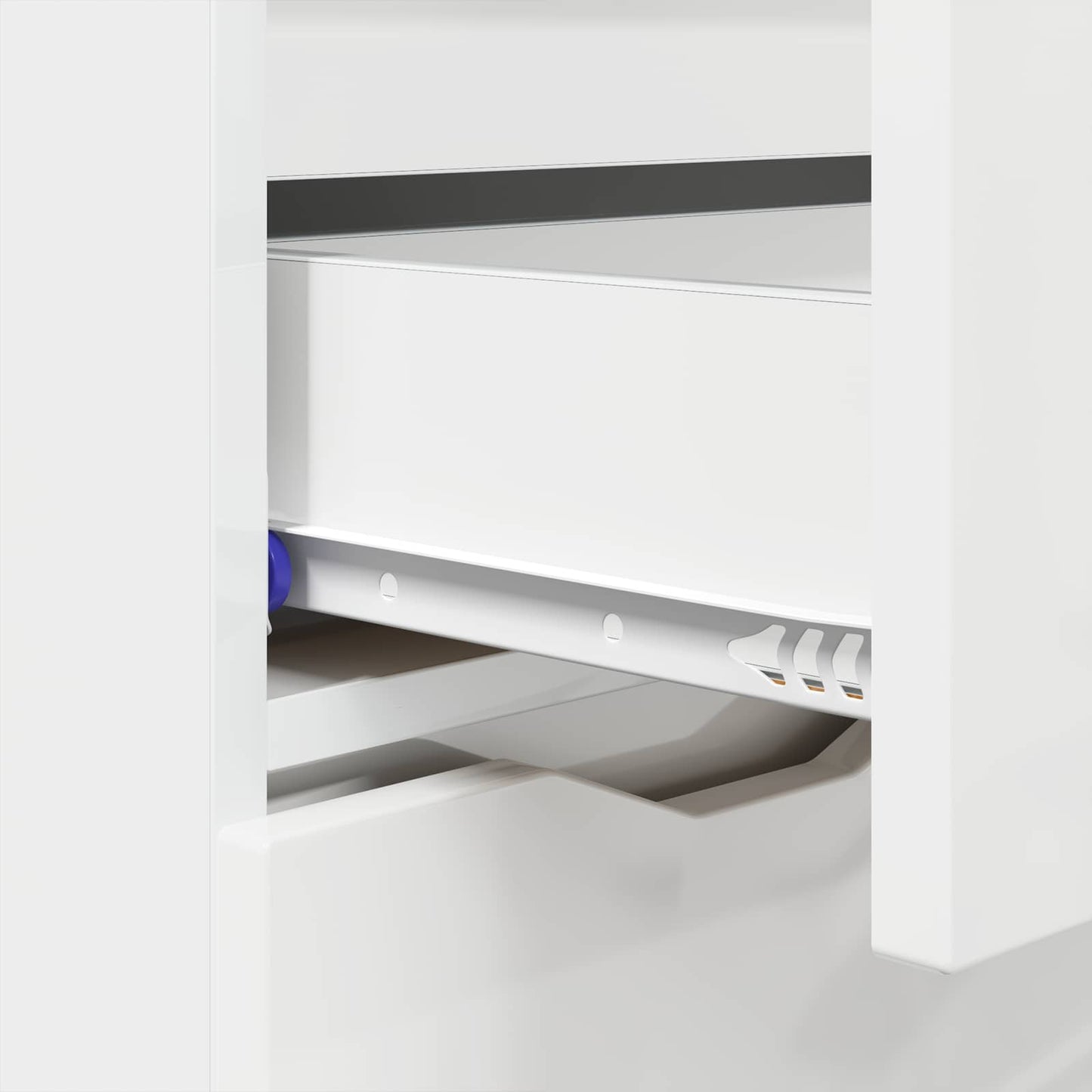 Sideboard High Gloss White 100 x 30 x 65.6 Engineered Wood