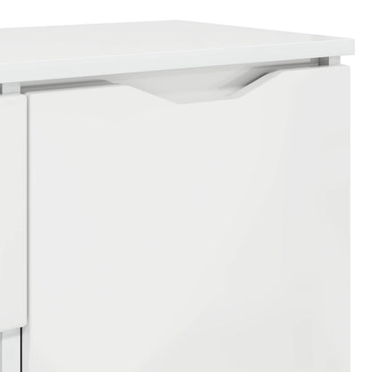 Sideboard High Gloss White 100 x 30 x 65.6 Engineered Wood