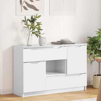 Sideboard High Gloss White 100 x 30 x 65.6 Engineered Wood