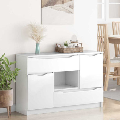 Sideboard High Gloss White 100 x 30 x 65.6 Engineered Wood