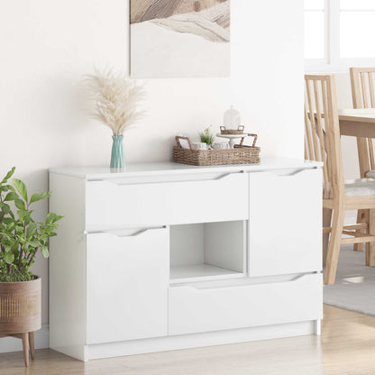 Sideboard High Gloss White 100 x 30 x 65.6 Engineered Wood