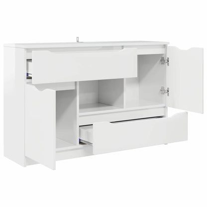Sideboard High Gloss White 100 x 30 x 65.6 Engineered Wood