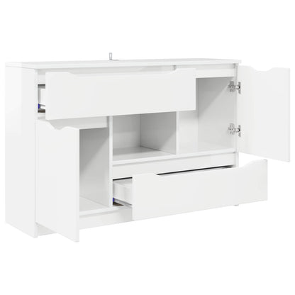 Sideboard High Gloss White 100 x 30 x 65.6 Engineered Wood