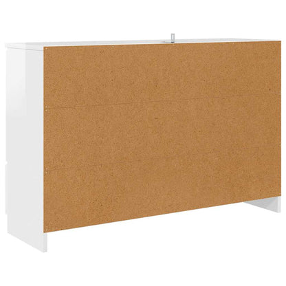 Sideboard High Gloss White 100 x 30 x 65.6 Engineered Wood