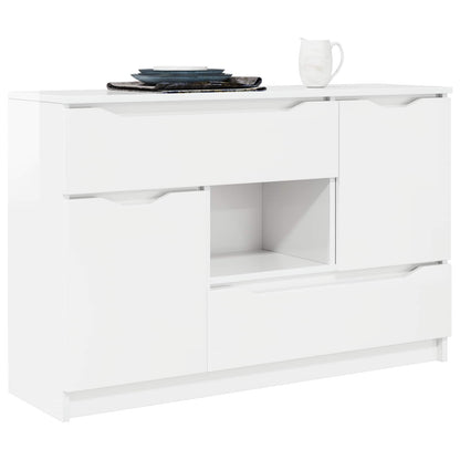 Sideboard High Gloss White 100 x 30 x 65.6 Engineered Wood