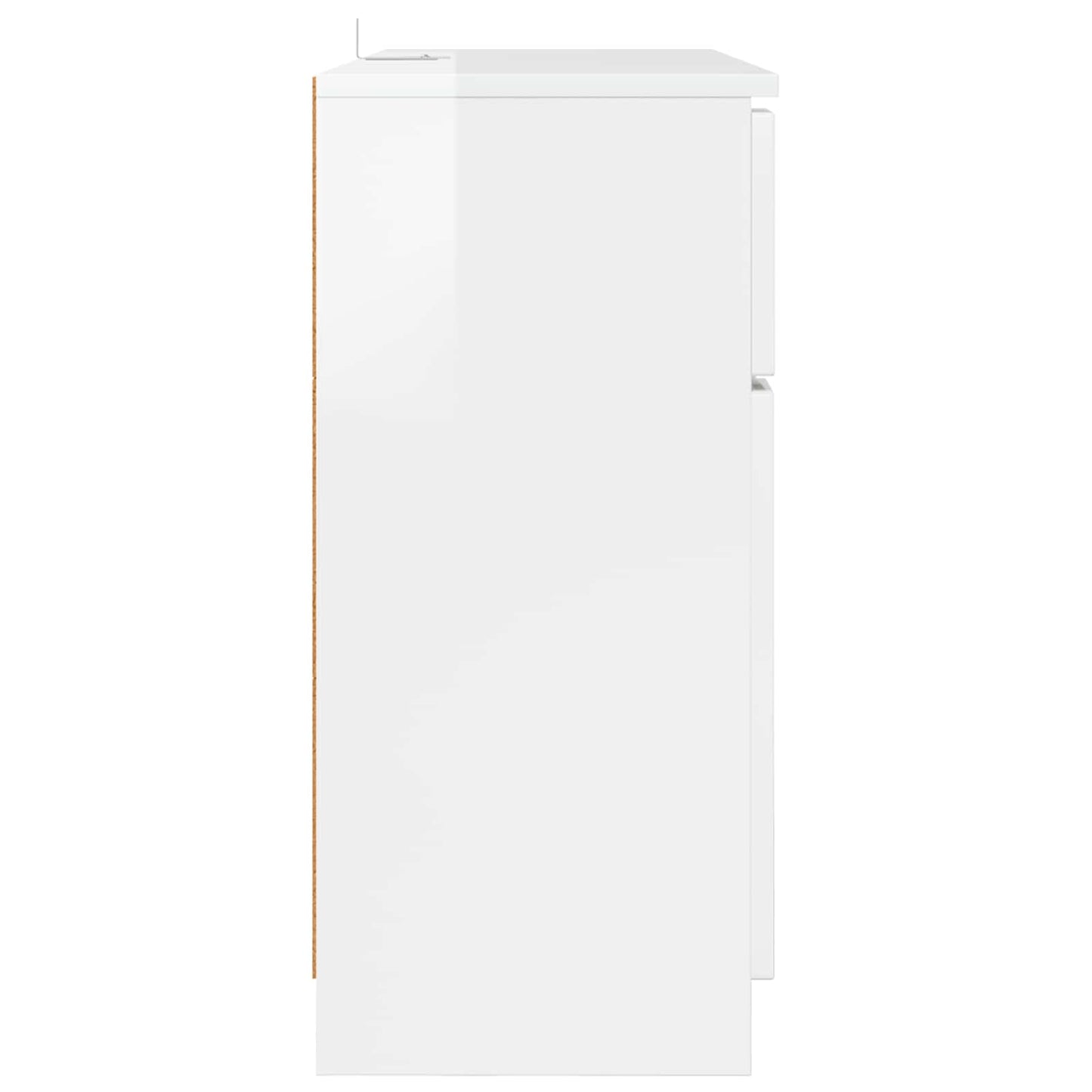 Sideboard High Gloss White 100 x 30 x 65.6 Engineered Wood