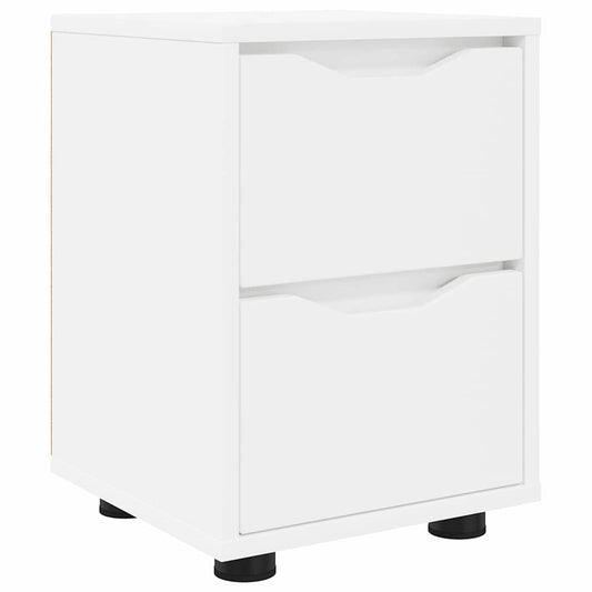 Bedside Table White 30.5 x 30 x 43 cm Engineered Wood