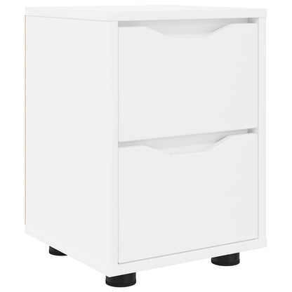 Bedside Table White 30.5 x 30 x 43 cm Engineered Wood