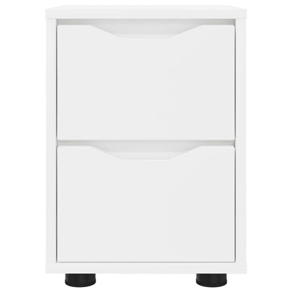 Bedside Table White 30.5 x 30 x 43 cm Engineered Wood
