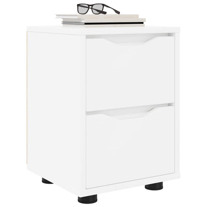 Bedside Table White 30.5 x 30 x 43 cm Engineered Wood