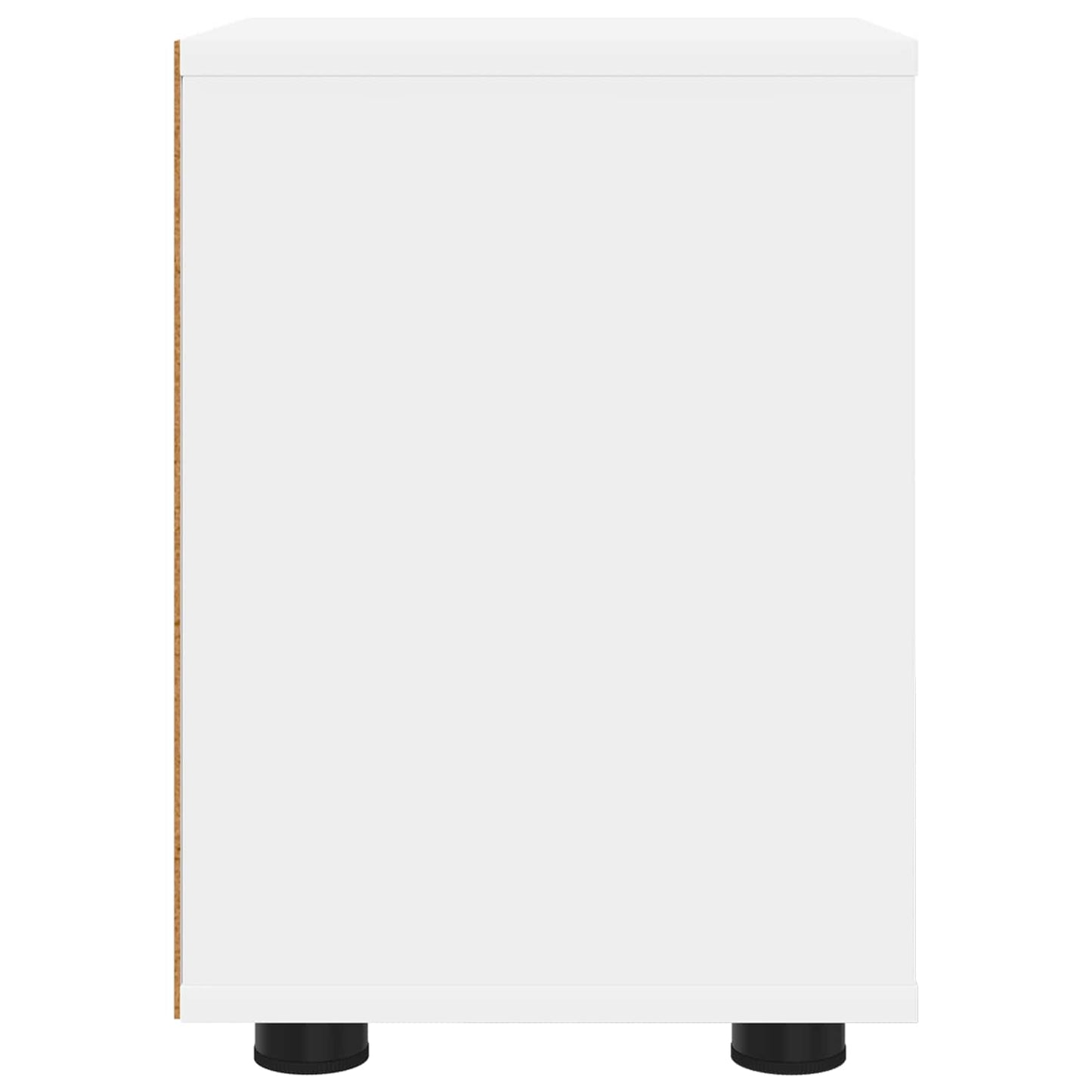 Bedside Table White 30.5 x 30 x 43 cm Engineered Wood