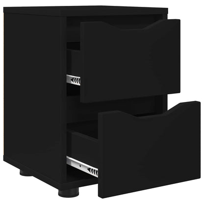 Bedside Table Black 30.5 x 30 x 43 cm Engineered Wood
