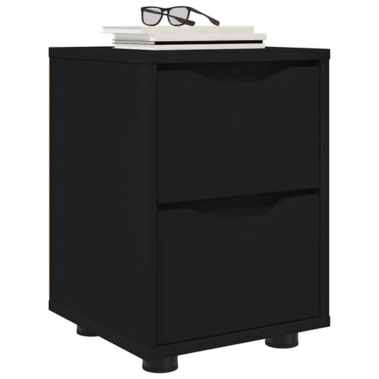 Bedside Table Black 30.5 x 30 x 43 cm Engineered Wood