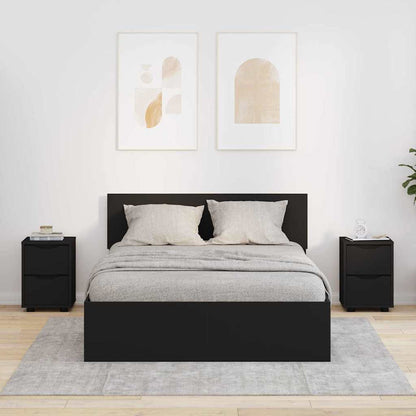 Bedside Tables 2 pcs Black 30.5 x 30 x 43 cm Engineered Wood