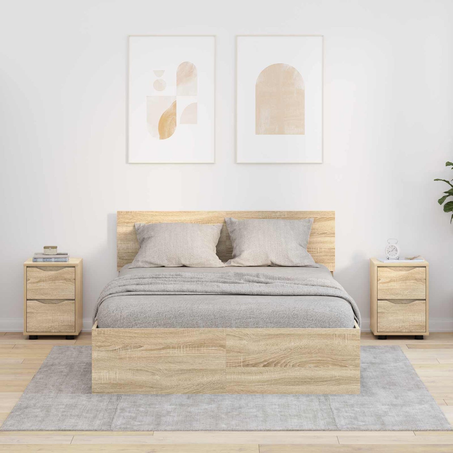 Bedside Tables with Drawer 2 pcs Sonoma Oak 30.5 x 30 x 43 cm