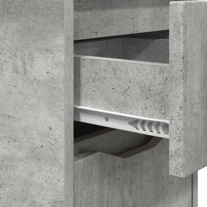 Bedside Table Concrete Grey 30.5 x 30 x 43 cm Engineered Wood