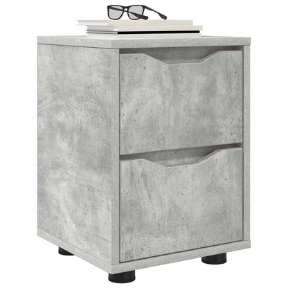Bedside Table Concrete Grey 30.5 x 30 x 43 cm Engineered Wood