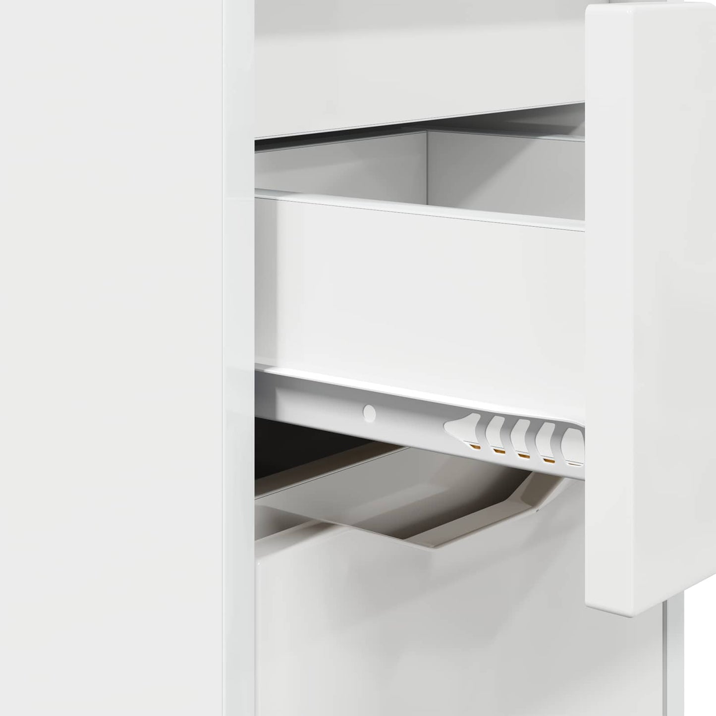 Bedside Table High Gloss White 30.5 x 30 x 43 cm