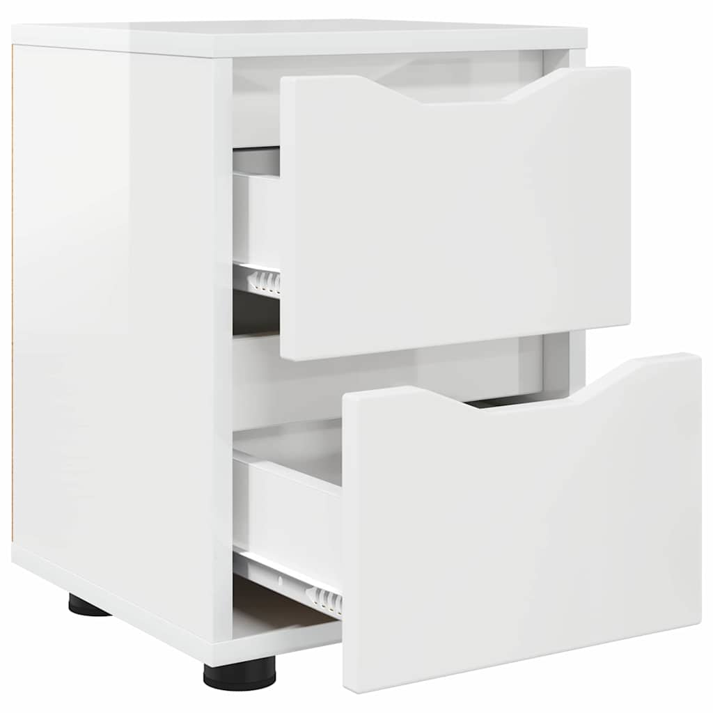 Bedside Tables 2 pcs High Gloss White 30.5 x 30 x 43 cm