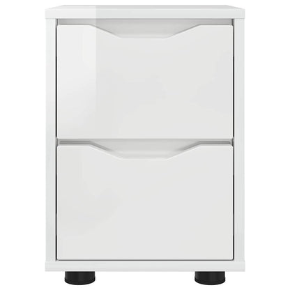 Bedside Tables 2 pcs High Gloss White 30.5 x 30 x 43 cm