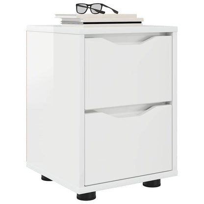 Bedside Tables 2 pcs High Gloss White 30.5 x 30 x 43 cm