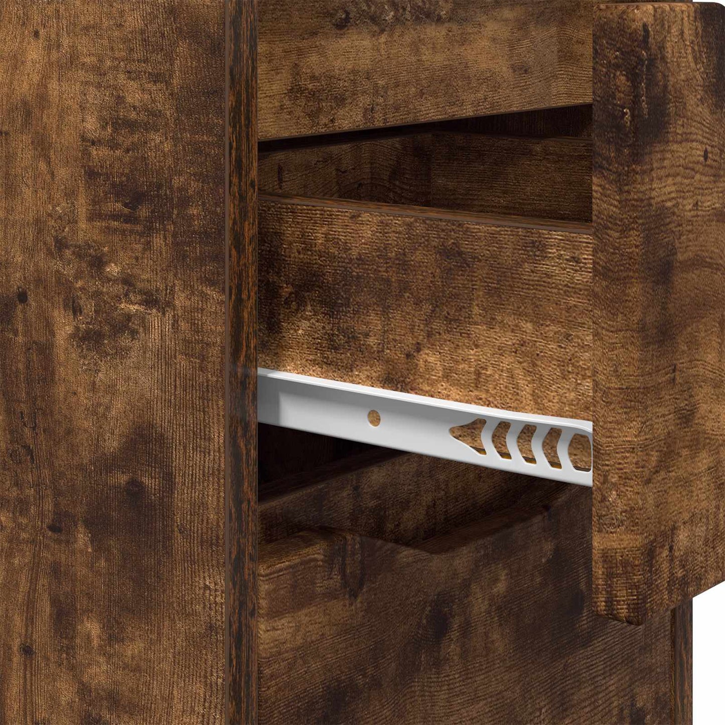 Bedside Table Smoked Oak 30.5 x 30 x 43 cm Engineered Wood