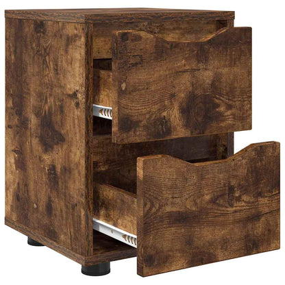 Bedside Table Smoked Oak 30.5 x 30 x 43 cm Engineered Wood